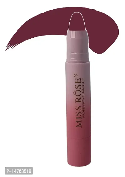 MISS ROSE Non-Transferred Matte Lipstick 2.8 gm Satin-matte Texture, Non-drying Formula, Long Lasting, Vegan, Paraben Free Waterproof Lipstick for Women (10 DARK ESRESSO)