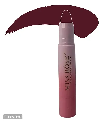 MISS ROSE Non-Transferred Matte Lipstick 2.8 gm Satin-matte Texture, Non-drying Formula, Long Lasting, Vegan, Paraben Free Waterproof Lipstick for Women (09 LA-DI-DALHA)