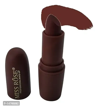 MISS ROSE Matte Lipstick 4.2 gm Satin-matte Texture, Non-drying Formula, Long Lasting, Vegan, Paraben Free Lipstick for Women (42 SMOKED ROSE)
