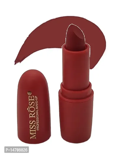 MISS ROSE Matte Lipstick 4.2 gm Satin-matte Texture, Non-drying Formula, Long Lasting, Vegan, Paraben Free Lipstick for Women (35 PASSION)