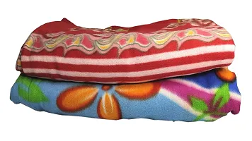 HOMIEE Super Soft Floral Print Polar/Fleece Heavy Double Bed Woolen Blanket Polyster 400 TC Quilt/Rajai/Comforter Blanket Double Bed Warm King Size (90*90 Inches 600gm wt Each, Assorted Color)(Pack of 2)-thumb4