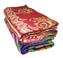 HOMIEE Super Soft Floral Print Polar/Fleece Heavy Double Bed Woolen Blanket Polyster 400 TC Quilt/Rajai/Comforter Blanket Double Bed Warm King Size (90*90 Inches 600gm wt Each, Assorted Color)(Pack of 2)-thumb1