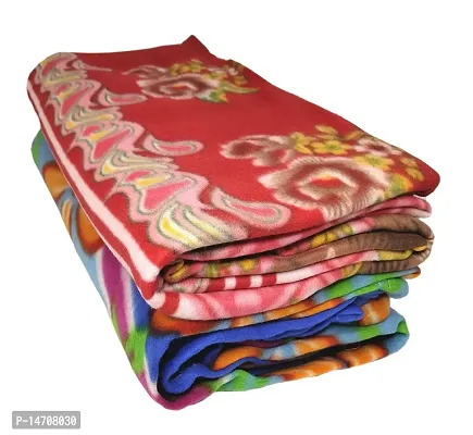 HOMIEE Super Soft Floral Print Polar/Fleece Heavy Double Bed Woolen Blanket Polyster 400 TC Quilt/Rajai/Comforter Blanket Double Bed Warm King Size (90*90 Inches 600gm wt Each, Assorted Color)(Pack of 2)-thumb2