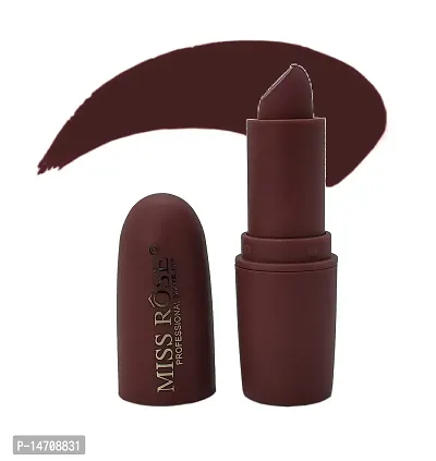 MISS ROSE Matte Lipstick 4.2 gm Satin-matte Texture, Non-drying Formula, Long Lasting, Vegan, Paraben Free Lipstick for Women (48 BEEPER)