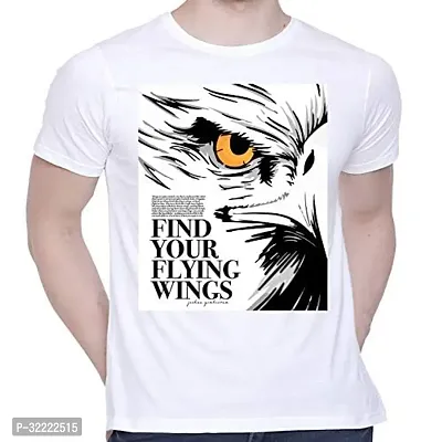 Reliable White Cotton Blend Printed Tees For Men-thumb0