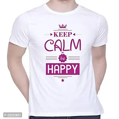 Reliable White Cotton Blend Printed Tees For Men-thumb0