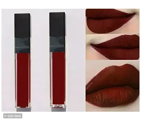 Best Quality Matte Lipstick (2 Pcs Maroon)-thumb0