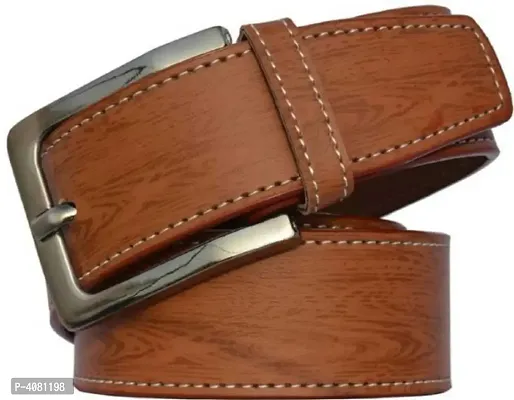 Men Tan Synthetic Belt