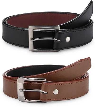 Premium Synthetic Leather Men's Belt Combo