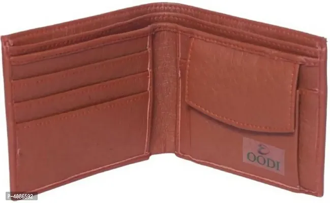 Men Brown Synthetic Leather Bifold Wallet-thumb0