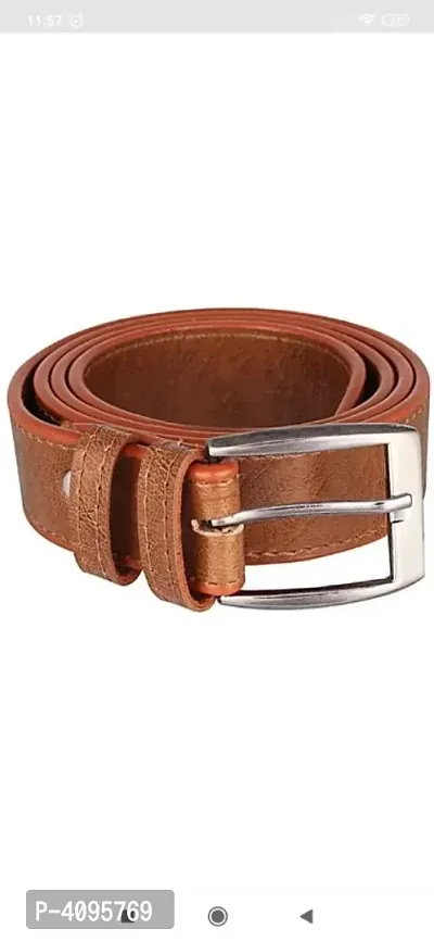Men Formal Brown Synthetic Leather Belt