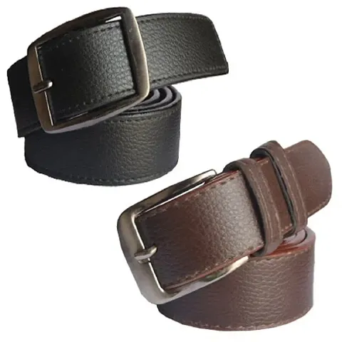 Trendy Artificial Leather Solid Belt For Men