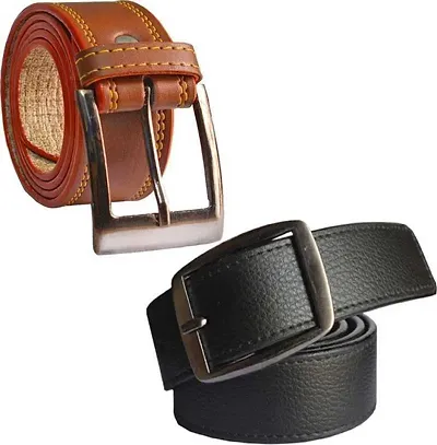 Trendy Leatherite Belts For Men (Pack Of 2)