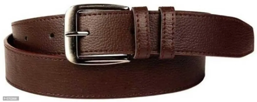 Men Casual Brown Synthetic Leather Belt-thumb0