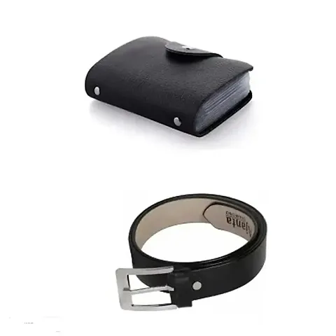 Attractive  Leatherette Card Holder And Belt for Men