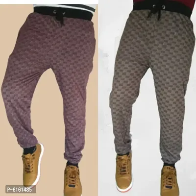 Elegant Cotton Printed Track Pants For Men-Pack Of 2-thumb0