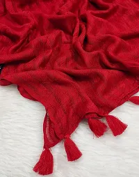 ANA Cotton Viscose Red Striped Dupatta Hijab-thumb1