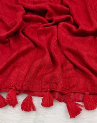 ANA Cotton Viscose Red Striped Dupatta Hijab-thumb2