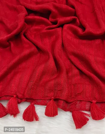ANA Cotton Viscose Red Striped Dupatta Hijab-thumb3