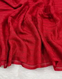 ANA Cotton Viscose Red Striped Dupatta Hijab-thumb3