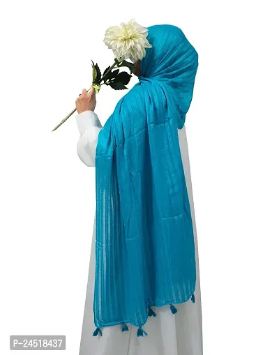 ANA Sky Blue Striped Dupatta Hijab