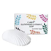 CARET ORGANIC Glutathione and Vitamin C Skin Whitening Soap for Dark Spot and Dead Skin Cell Removal, Tested- 75 Grams, Pack of 2-thumb1