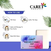 Caret Organic Vitamin C Kojic Acid Soap For Skin Brightening  Darks Spots Removal-Vegan  Paraben Free (75G)-Pack of 2-thumb4