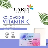 Caret Organic Vitamin C With Kojic Acid  Licorice Soap For Anti-Marks  Spots Removal-Paraben  Cruelty Free| Pack of 2-thumb1