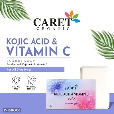 Caret Organic Vitamin C With Kojic Acid  Licorice Soap For Anti-Marks  Spots Removal-Paraben  Cruelty Free| Pack of 2-thumb2