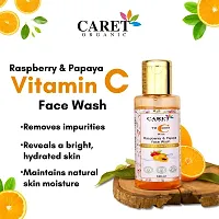 Caret Organic Honey  Almond Body Lotion (100ml) AND Vitamin C Raspberry  Papaya Face Wash (100ml)-Paraben Free-thumb2