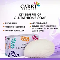 CARET ORGANIC Glutathione  Vitamin C Skin Whitening Soap for Dark Spot and Dead Skin Cell, Tested (75 Gm) (Pack of 2)-thumb1