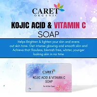 Caret Organic Hybrid Creamy Vitamin C Face Wash ( 100ml )  Kojic Acid, Vitamin C Skin Lightening Soap ( 75g ) ( Pack of 2 )-thumb1