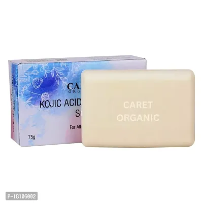 Caret Organic 1% Kojic Acid With Vitamin C  Licorice Socp (75G) For Reducing Melanin  Acne Scar - Vegan, Paraben  Cruelty Free