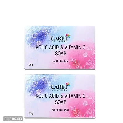 Caret Organic Kojic Acid  Vitamin C Soap With Licorice For Skin Dark Spots Removal-Paraben  Gluten Free