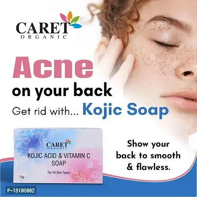 Caret Organic 1% Kojic Acid With Vitamin C  Licorice Socp (75G) For Reducing Melanin  Acne Scar - Vegan, Paraben  Cruelty Free-thumb2