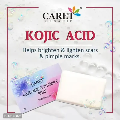 Caret Organic 1% Kojic Acid With Vitamin C  Licorice Socp (75G) For Reducing Melanin  Acne Scar - Vegan, Paraben  Cruelty Free-thumb4