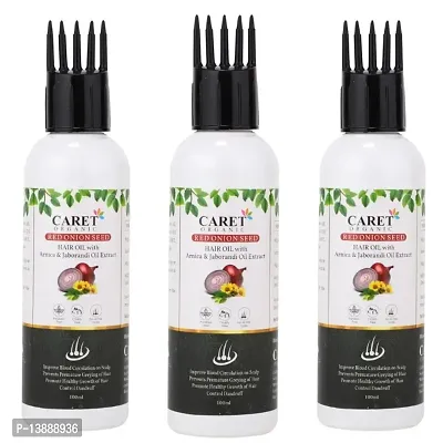 Caret Organic Red Onion Seed Hair Oil With Goodness of Arnica  Jaborandi Oil Extract-Pack Of 3-thumb0