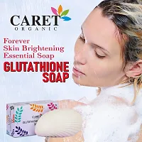 CARET ORGANIC Glutathione and Vitamin C Skin Whitening Soap for Dark Spot and Dead Skin Cell Removal, Dermotologically- Pack of 7 , 75 Grams-thumb1