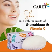 CARET ORGANIC Glutathione and Vitamin C Skin Whitening Soap for Dark Spot and Dead Skin Cell Removal, Tested Paraben Free- 75 Grams, Pack of 4-thumb2