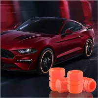 Fluorescent Tire Valve Caps with Neon Glow Pack Of 4-thumb3