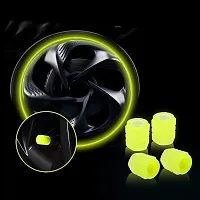 Fluorescent Tire Valve Caps with Neon Glow Pack Of 4-thumb1