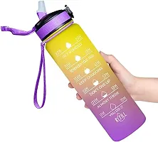 Water Bottle with Straw And Time Mark-thumb2