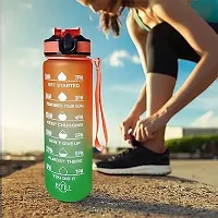 Water Bottle with Straw And Time Mark-thumb1