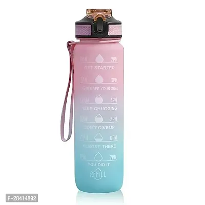 Water Bottle with Straw And Time Mark-thumb5