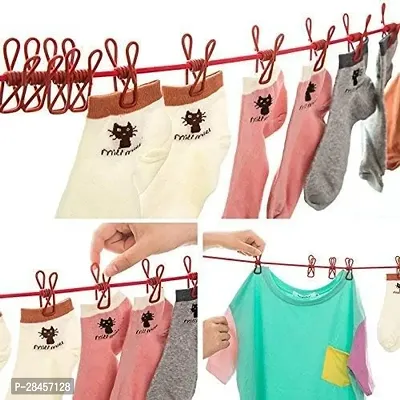 Cloth Hanging Rope for Cloth Drying with 12 Clips-thumb3