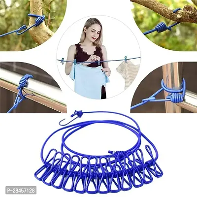 Cloth Hanging Rope for Cloth Drying with 12 Clips-thumb2