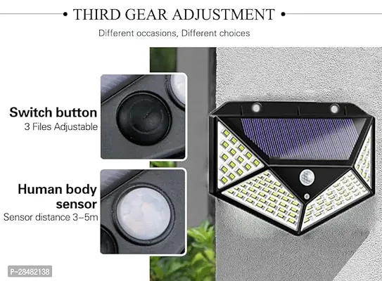 Solar Lights Outdoor 100 LED Solar Security Light with Waterproof Wall Light Solar Powered PACK OF 1-thumb3