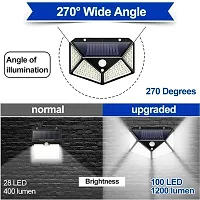 Solar Lights Outdoor 100 LED Solar Security Light with Waterproof Wall Light Solar Powered PACK OF 1-thumb1