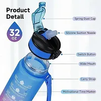 Unbreakable Water Bottle 1 Litre with Motivational Time Marker, Leakproof Durable PACK OF 1-thumb4