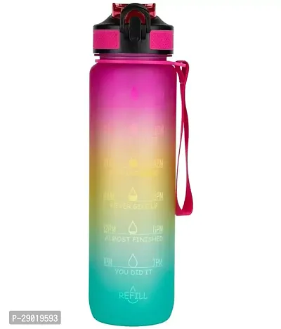 Motivational Water Bottle Time Marker For Gym Multicolour(PACK OF 1)-thumb2